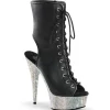 BEJ-1016-6 - 18 cm bottine talon haut femme pleaser strass argent