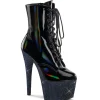 BEJ-1020-7 - 18 cm bottine talon haut femme pleaser strass noir