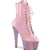 BEJ-1020-7 - 18 cm bottine talon haut femme pleaser strass rose