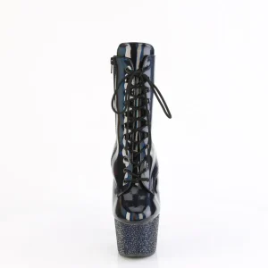 BEJ-1020-7 - 18 cm bottine talon haut femme pleaser strass noir