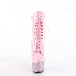 BEJ-1020-7 - 18 cm bottine talon haut femme pleaser strass rose