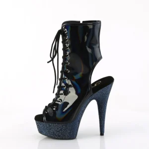 BEJ-1016-6 - 18 cm bottine talon haut femme pleaser strass noir