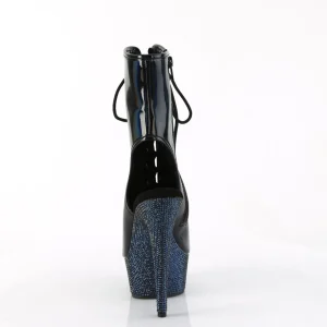 BEJ-1016-6 - 18 cm bottine talon haut femme pleaser strass noir