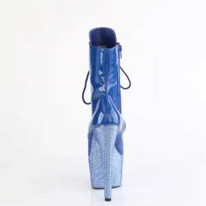 BEJ-1020-7 - 18 cm bottine talon haut femme pleaser strass bleu