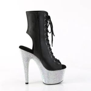BEJ-1016-7 - 18 cm bottine talon haut femme pleaser strass noir