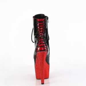 BEJ-1020FH-7 - 18 cm bottine talon haut femme pleaser strass noir rouge