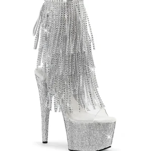BEJ-1017RSF-7 - 18 cm bottine talon haut femme pleaser strass transparentes