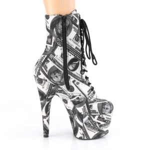 Billets d'un dollar Toile 18 cm ADORE-1020DP pleaser bottines à plateforme
