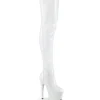 Blanc 18 cm BEJ-3000-7 Hologramme bottes overknee plateforme pole dance