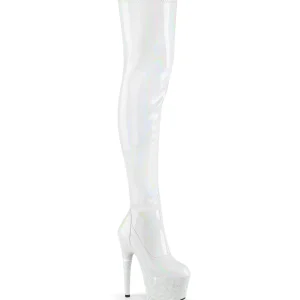 Blanc 18 cm BEJ-3000-7 Hologramme bottes overknee plateforme pole dance