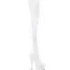 Blanc 15 cm DELIGHT-3000HWR Hologramme bottes overknee plateforme de pole dance