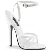 Blanc 15 cm Devious DOMINA-108 sandales à talons aiguilles