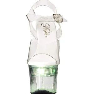 Blanc 18 cm FLASHDANCE-708 sandales LED ampoule pour stripteaseuse