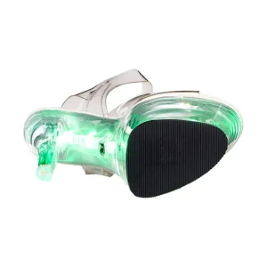 Blanc 18 cm FLASHDANCE-708 sandales LED ampoule pour stripteaseuse