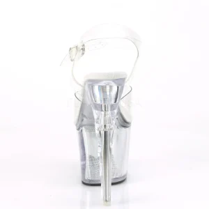 Blanc 18 cm FLASH-708SCH sandales poledance plateforme lumineuses LED