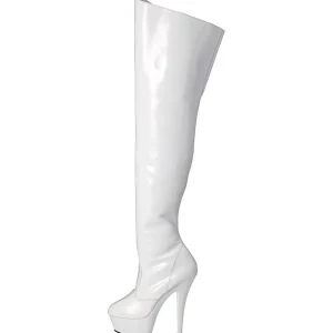Blanc 15 cm KISS-3010 Cuissardes Bottes Plateforme