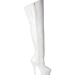 Blanc 15 cm KISS-3010 Cuissardes Bottes Plateforme