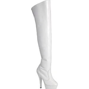 Blanc 15 cm KISS-3010 Cuissardes Bottes Plateforme