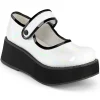 Blanc 6 cm SPRITE-01 emo chaussures mary jane à boucles