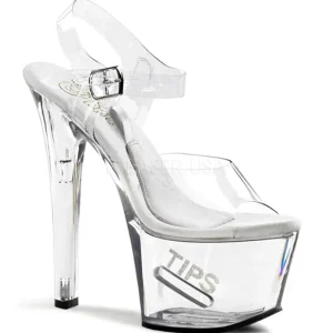 Blanc 18 cm TIPJAR-708-5 sandales plateforme pour stripteaseuse