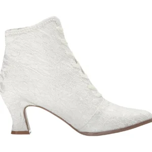 Blanc 12 cm VICTORIAN-30 Bottines à Lacets Talons Hauts Femmes