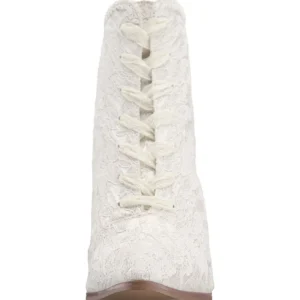 Blanc 12 cm VICTORIAN-30 Bottines à Lacets Talons Hauts Femmes