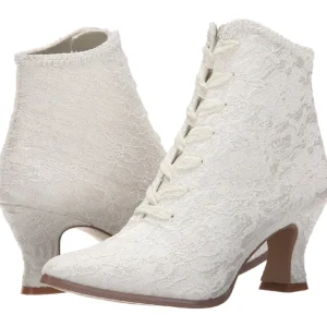 Blanc 12 cm VICTORIAN-30 Bottines à Lacets Talons Hauts Femmes