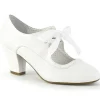 Blanc 6,5 cm WIGGLE-32 retro vintage escarpins maryjane à talons épais