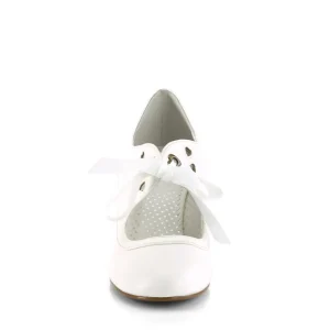 Blanc 6,5 cm WIGGLE-32 retro vintage escarpins maryjane à talons épais
