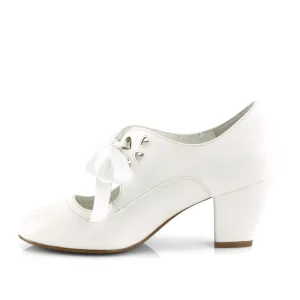 Blanc 6,5 cm WIGGLE-32 retro vintage escarpins maryjane à talons épais
