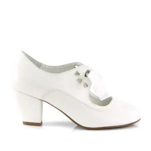 Blanc 6,5 cm WIGGLE-32 retro vintage escarpins maryjane à talons épais