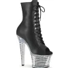 Blanc bottines pierre strass 18 cm SPECTATOR-1021RS bottines talons hauts pleaser