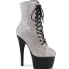 Blanc bottines pierre strass 18 cm ADORE-1020RS bottines talons hauts pleaser