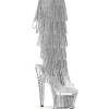 Blanc bottines pierre strass 18 cm SPECTATOR-2017RSF2 bottines talons hauts pleaser