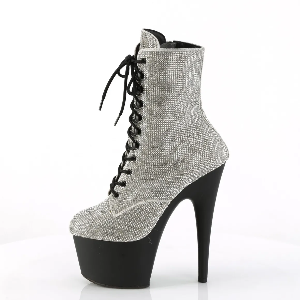 blanc_bottines_pierre_str_2.webp Blanc bottines pierre strass 18 cm ADORE-1020RS bottines talons hauts pleaser