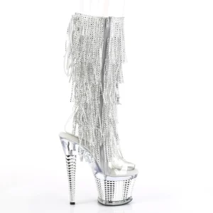 Blanc bottines pierre strass 18 cm SPECTATOR-2017RSF2 bottines talons hauts pleaser