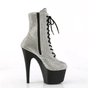 Blanc bottines pierre strass 18 cm ADORE-1020RS bottines talons hauts pleaser