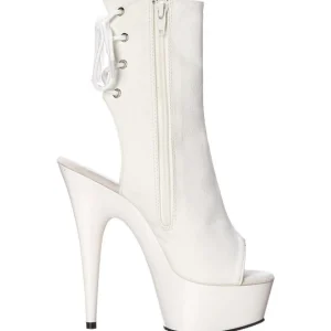 Blanc Mat 15 cm DELIGHT-1018 Plateforme Bottines