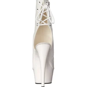 Blanc Mat 15 cm DELIGHT-1018 Plateforme Bottines