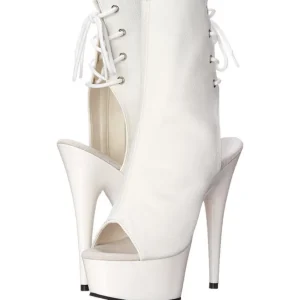 Blanc Mat 15 cm DELIGHT-1018 Plateforme Bottines