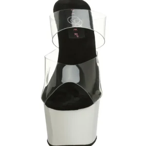 Blanc Neon 18 cm ADORE-702UV Plateforme Mules Chaussures