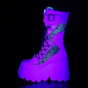 Blanc Neon 11,5 cm SHAKER-70 bottes cyberpunk plateforme
