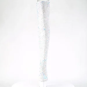 Blanc Paillettes 20 cm ADORE-3020 bottes overknee plateforme de pole dance