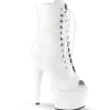 Blanc Similicuir 18 cm ADORE-1021 bottines plateforme pour femmes