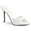 Blanc Similicuir 10 cm CLASSIQUE-01 grande taille mules femmes
