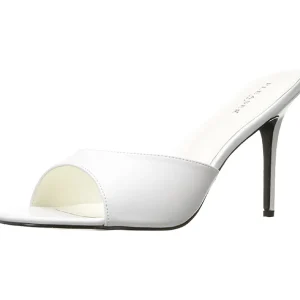 Blanc Similicuir 10 cm CLASSIQUE-01 grande taille mules femmes
