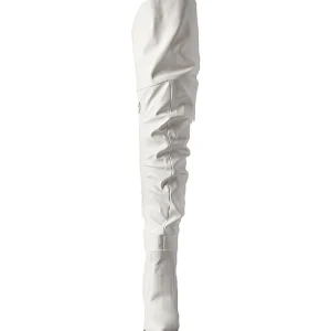 Blanc Similicuir 10 cm CLASSIQUE-3011 Bottes Cuissardes Talons Hauts