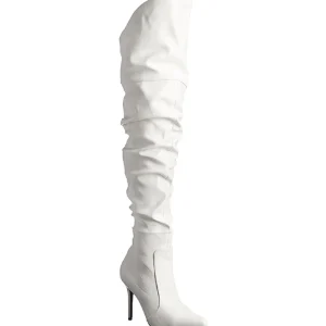 Blanc Similicuir 10 cm CLASSIQUE-3011 Bottes Cuissardes Talons Hauts