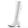 Blanc Similicuir 7,5 cm GOGO-300WC bottes femme mollets et jambes larges