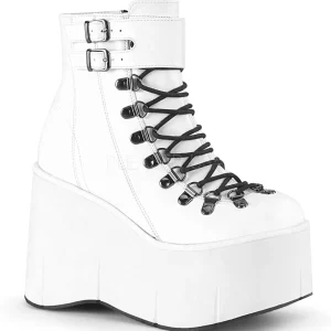 Blanc Similicuir 11,5 cm KERA-21 bottines lolita talons compensées